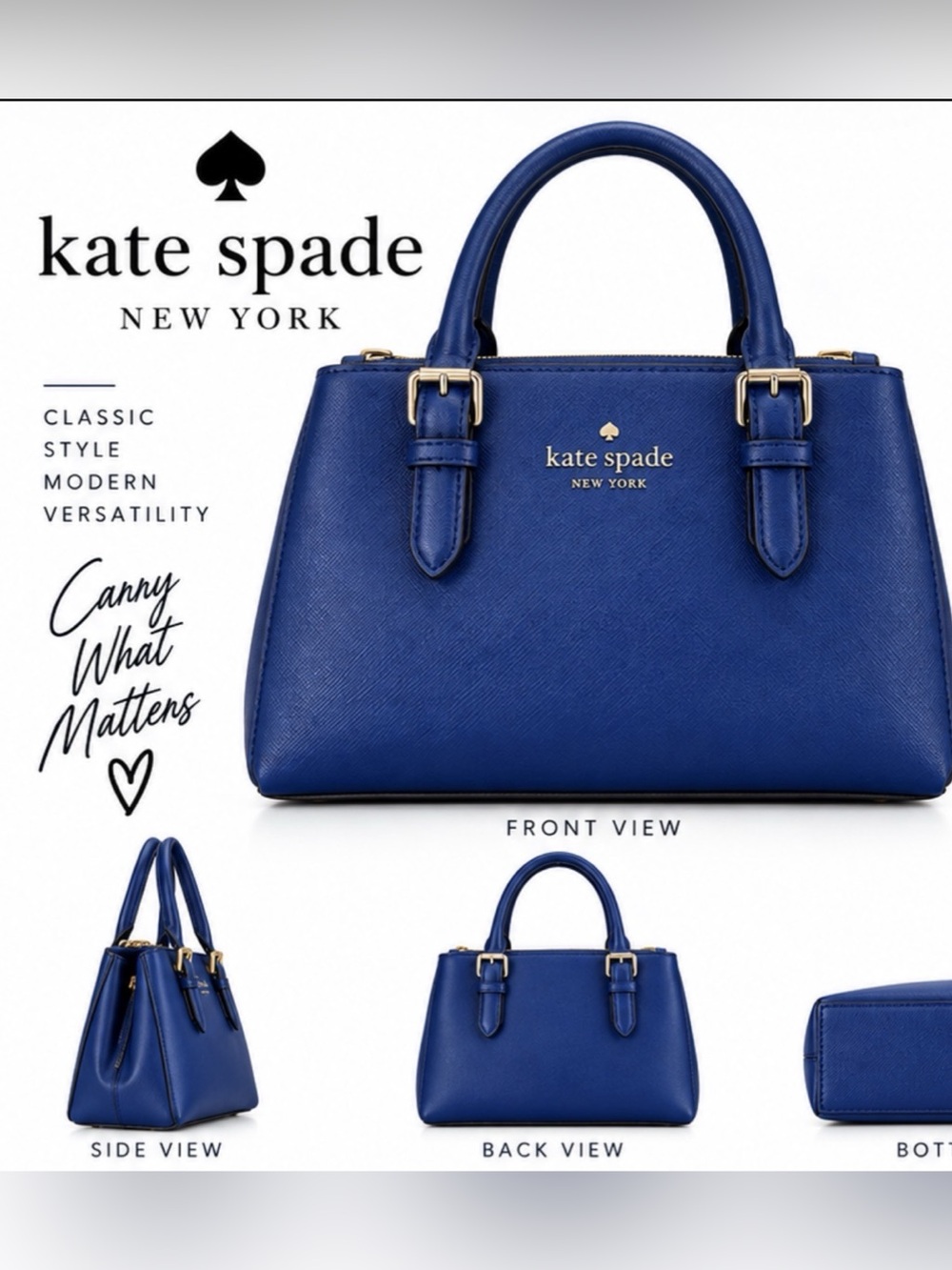 Kate Spade Blue Shoulder Bag EUC - Picture 7 of 14